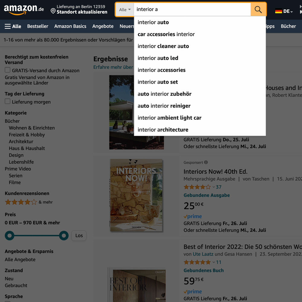 Beispiel Suchanfragen Research bei amazone udn google Zielgruppenanalyse als Gründer:in download